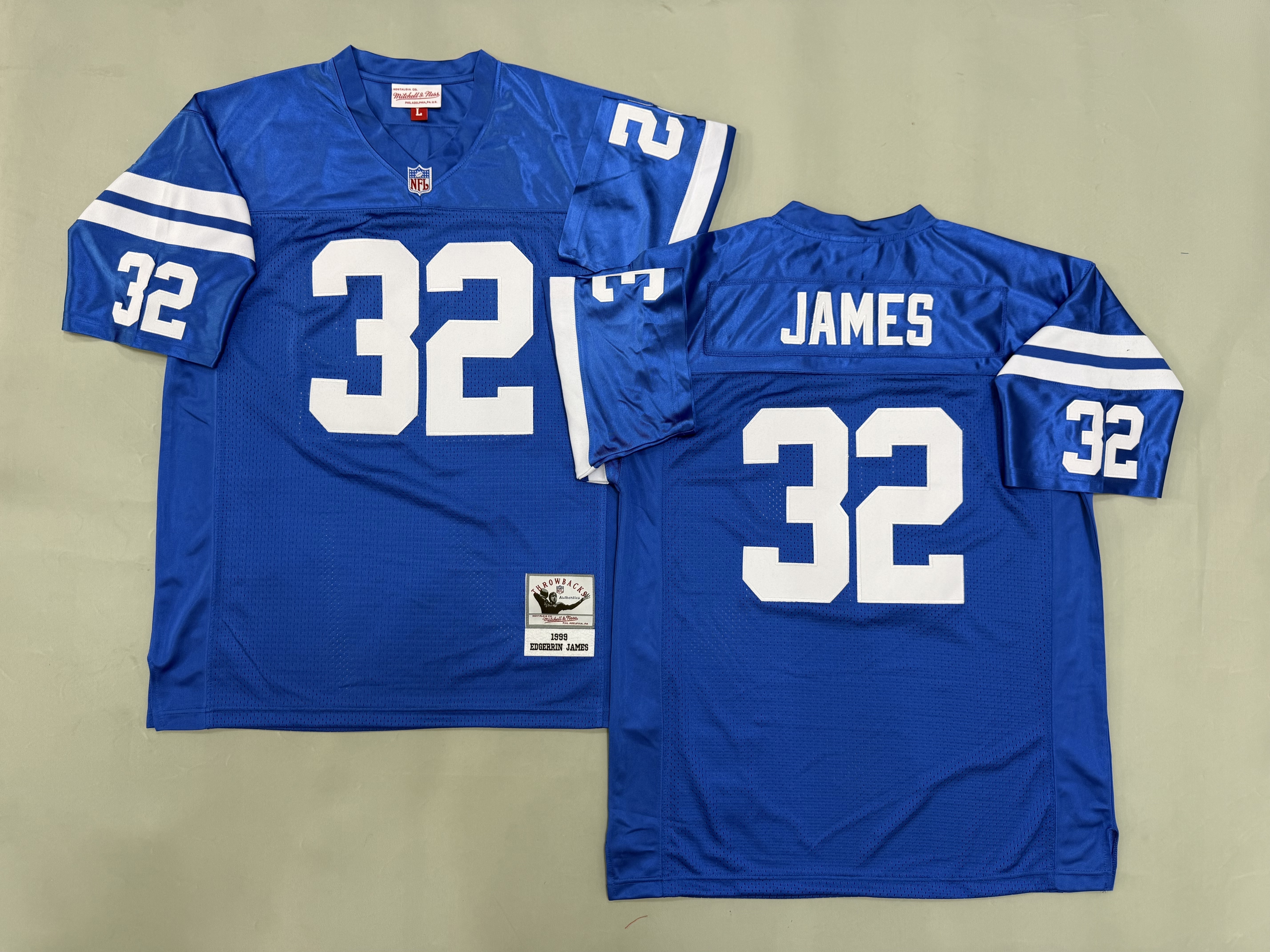 Men 2026 New York Giants #32 James Blue Throwback Game NFL Jersey 001->new york giants->NFL Jersey